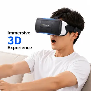 2026 model of smart phone VR headset, 3D holographic glasses, with adjustable headband, anti-blue light high-definition lenses, lightweight and breathable VR glasses, suitable for movies, games, and home entertainment, suitable for 4.7-6.7 inch mobile pho