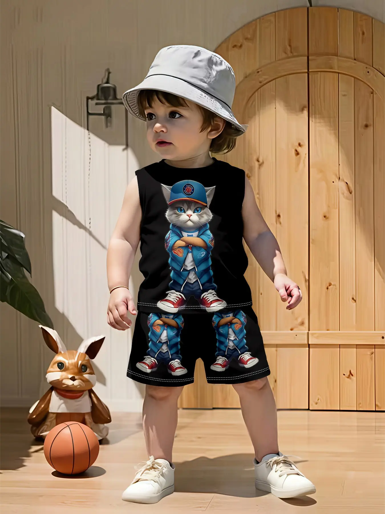 Trendy Streetwear Cute Baby Boys' Casual Sportswear, stylish and adorable everyday outfits, T-shirt sets suitable for daily wear and outdoor activities, the perfect gift for babies