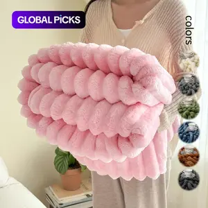 Solid Color Soft Blanket, 1 Count Lightweight Throw Blanket, Fluffy Blanket, Warm & Cozy Blanket for Bed, Couch, Sofa, Living Room, Office, Dorm, Travel & Camping