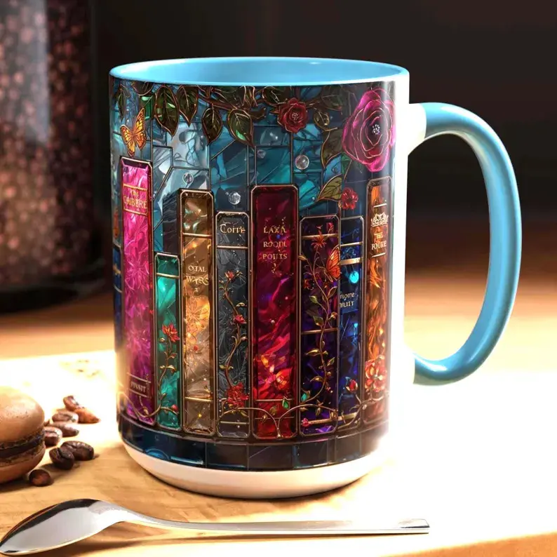 Gothic Raven Coffee Mug,Dark Academia Witchy Autumn Cup,Bookish Pumpkin Drinkware,Book Lovers Gift,Spooky Fall Ceramic Mug,Witchcore Library Decor Cup,Vintage Black Raven Graphic Tea Cup,Cozy Autumn Halloween Bookworm Mug