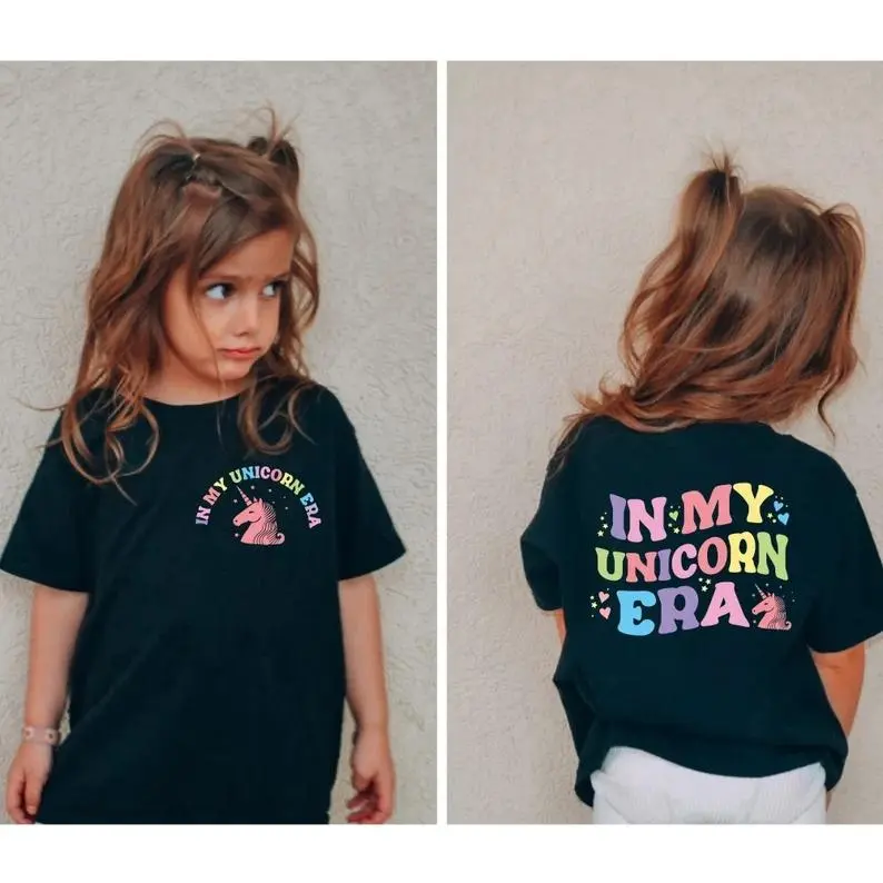 In My Unicorn Era T-Shirt, Unicorn Gift, Mythical Creature Shirt, Funny Fantasy Animal Gift, Mama's Little Girl Shirt
