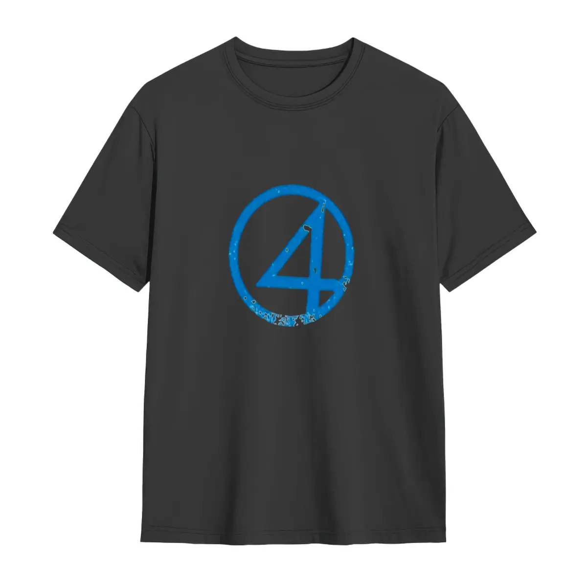 Men' S Fantastic 4 Logo Graphic Tee- Casual Cotton T- Shirt with Basketball Design, Short Sleeve, Round Neck- Machine Washable, White, Everyday Tshirt | Casual Round Neck | Glossy Cotton Fabric, Basketball