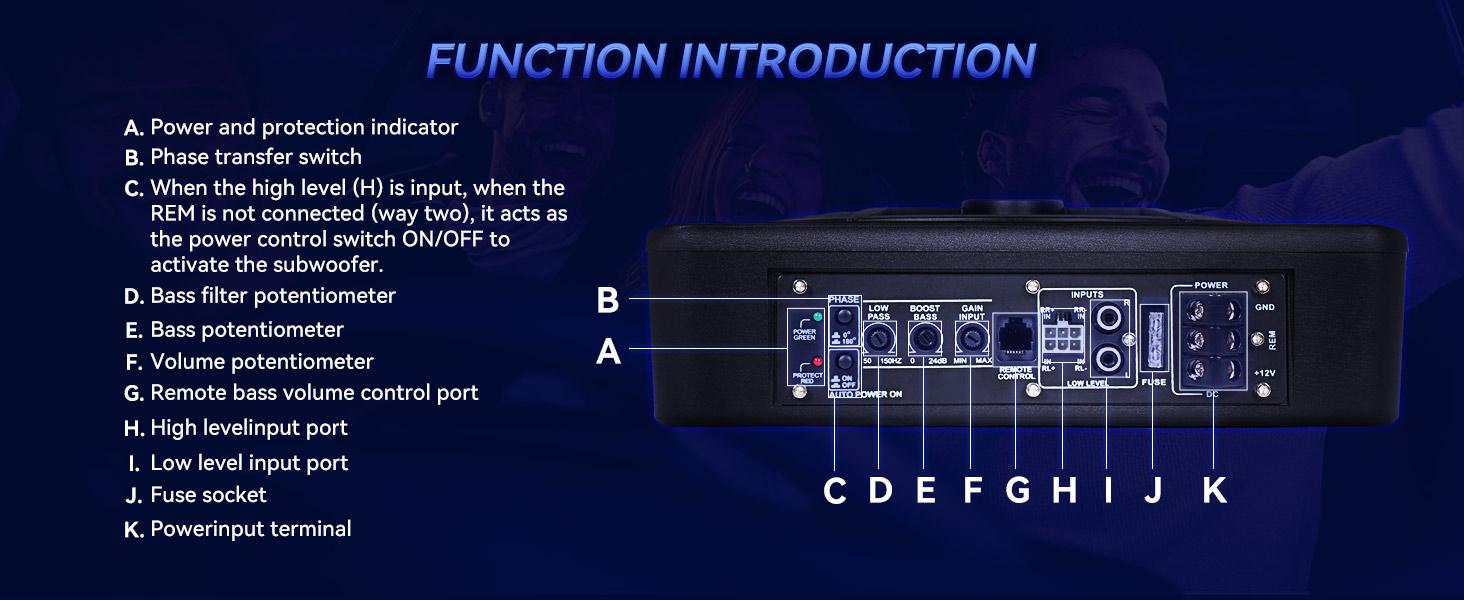 SUNDAY MIRTH Upgraded 10" 1200W Slim Under Seat PoweredCarSubwoofer1000WCar Subwooferwith APPControlandColour Light,10'' Slim UnderSeatPoweredCar Subwoofer w\/Built-in Amplifier & Hi\/Lo Input, Bass SpeakerSubwooferfor Car\/Truck\/SUV\/Jeep\/MPV homesound