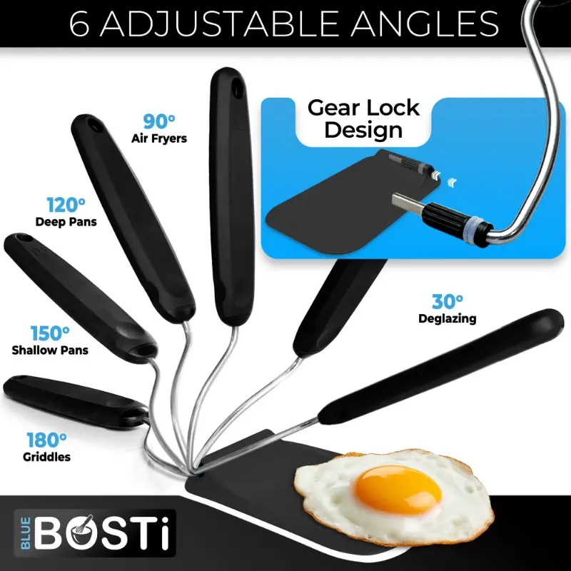 Adjustable Angles Spatula Turner, Versatile Essential Kitchen Tool, Kitchen Utensils, Multi-Surface Cooking Utensil For Air Fryers, Griddles & All Cookware