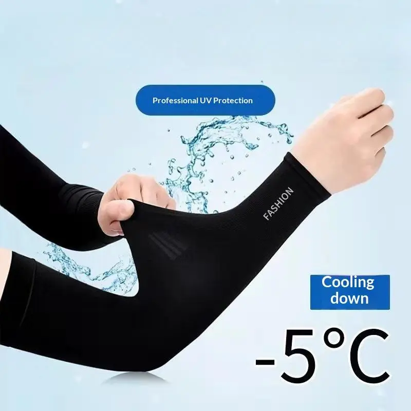 Summer Breathable Sun Protection Arm Sleeves — Unisex Arm Covers featuring UV Protection, Hand Coverage, and Tattoo Concealment. Ice-Cool Compression Arm Sleeves, Ideal for Running, Fishing, and Cycling