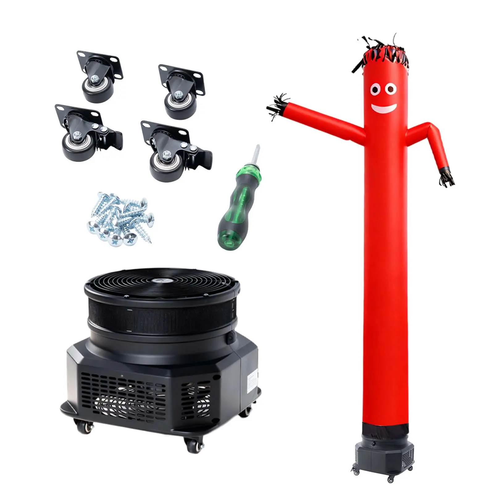 Inflatable Tube Man with Blower, 10 ft Tall, Wacky Waving Wind Flying Inflatable Dancing Tube Guy with 3/4 HP IPX3 Waterproof Blower Fan, for Outdoor Advertising Business Store Decoration