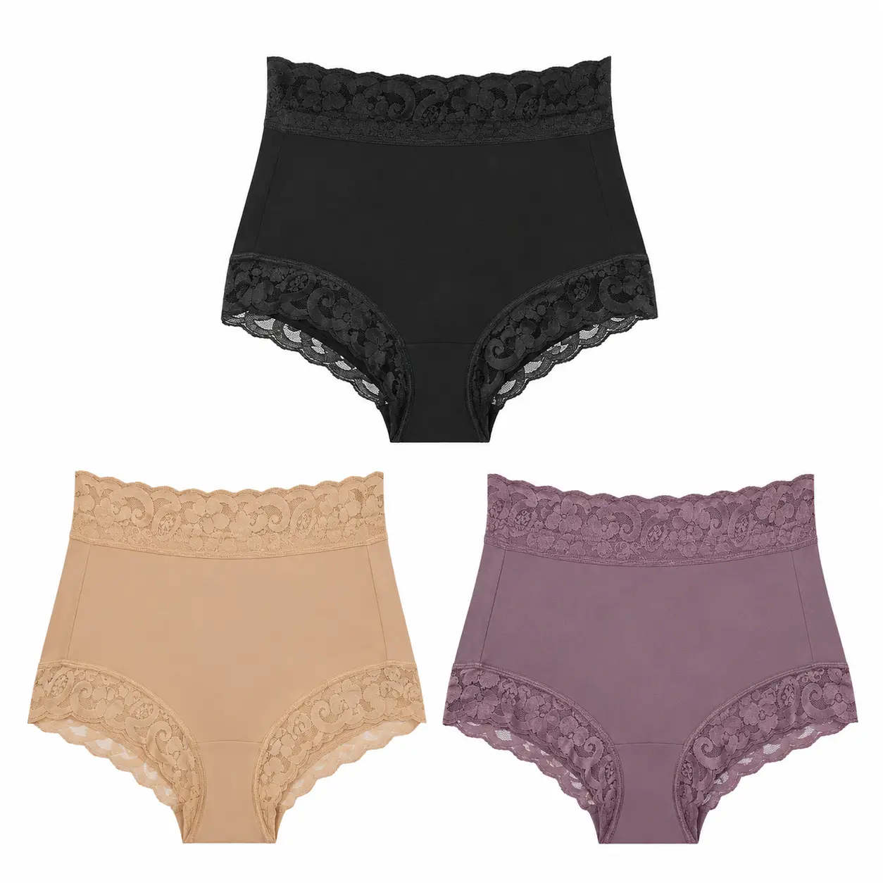 Women's Floral Lace High-Waist Tummy Control Shapewear Boyshorts - 3D Butt Lifter, Anti-Roll Seamless Compression Underwear with Breathable Fabric, Flattering Style, Snug Leg Fit