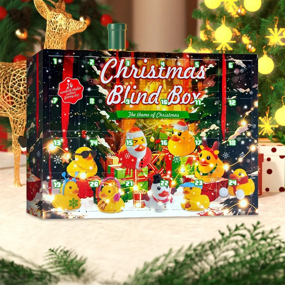 Christmas Advent Calendar 2026 Rubber Ducks Advent Calendar for Toddler Boys Girls Gift, 24 Days Christmas Countdown Calendar Blind Box Creative Xmas Party Favors
