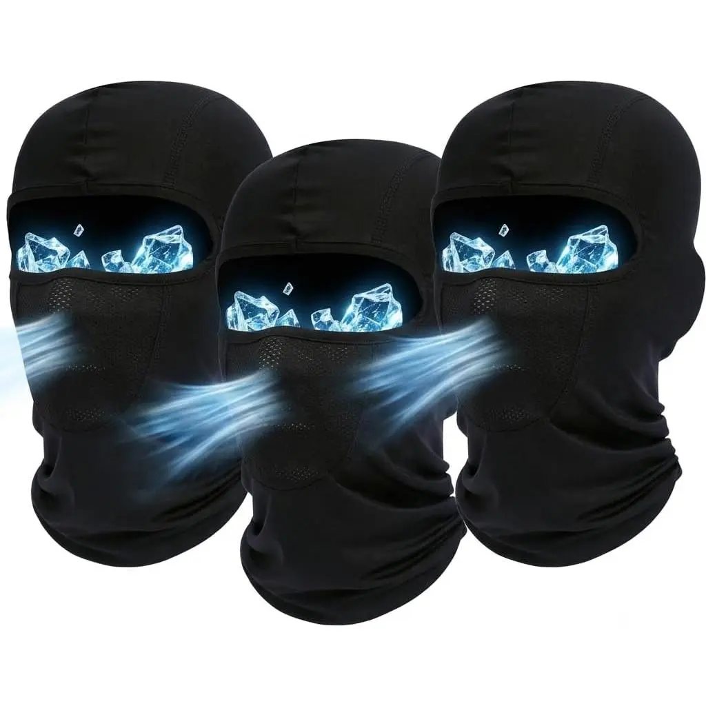 3 count  Mask Balaclava,Ski Mask for Men Women, Football UV Protector Summer Cooling Mask