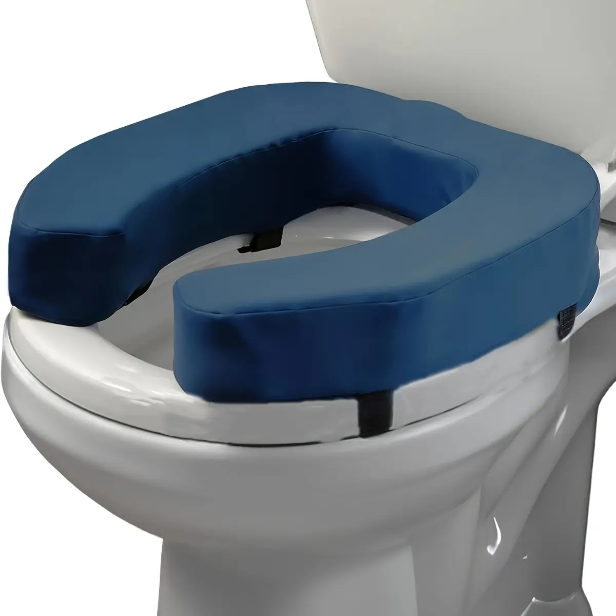 Universal Raised Toilet Seat Cushion 1-Piece - Medium Firm Foam Toilet Seat Riser Elevator - Ideal Elevated Booster Commode Seat Pad for Elderly, Disabled & Hip Surgery Recovery - Sleek Safety Gear