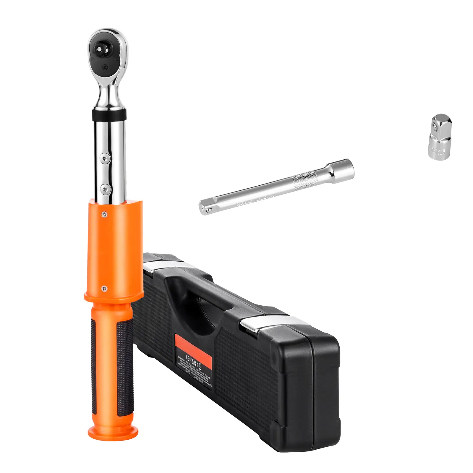Digital Torque Wrench, 3/8 Inch Drive, 0-99.57 lbf-ft / 0-135 N.m, 72-Tooth, ±2% High Accuracy Electronic Torque Wrench with Preset Value, Buzzer and LED Notification, for Automotive Motorcycle
