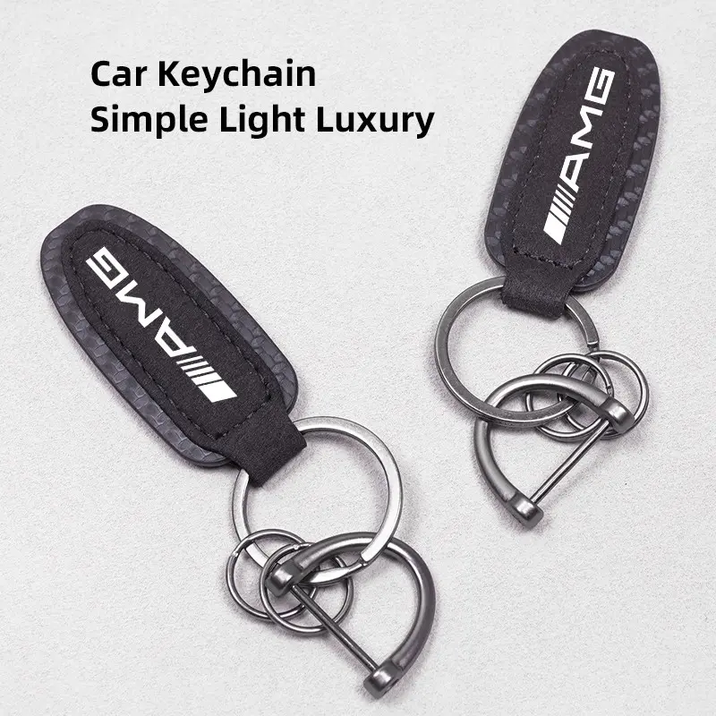 Metal Leather Car Keychain Car Key Ring For Mercedes Benz AMG W223 W213 W206 W464 W247 W167 W166 W222 W205 W204 W177 W246 W212 W221 W463 W214 W169 W140 W176 W124 W126 W168 W210 W211 W212 W203 W205
