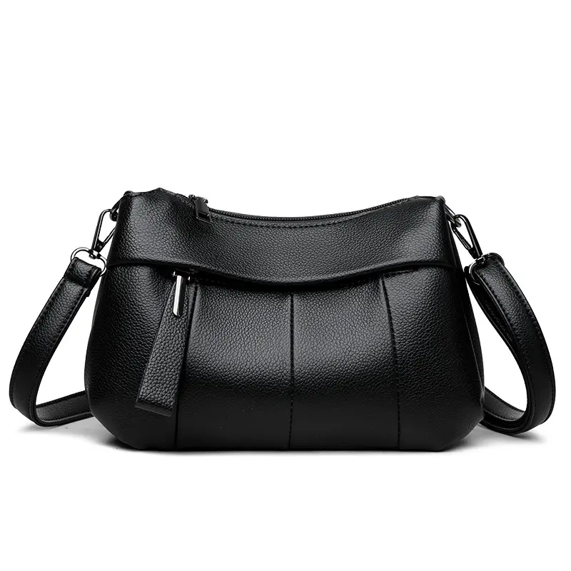 New Women's Elegant Soft Leather Small Crossbody Purse, Classic Mom-Friendly  Bag  Middle-Aged Women, Ideal  Daily Errands, Shopping, Casual Outings,Secure Zipper Closure, Adjustable  Strap, Lightweight Practical Everyday Bag tiktokshopbacktoschool