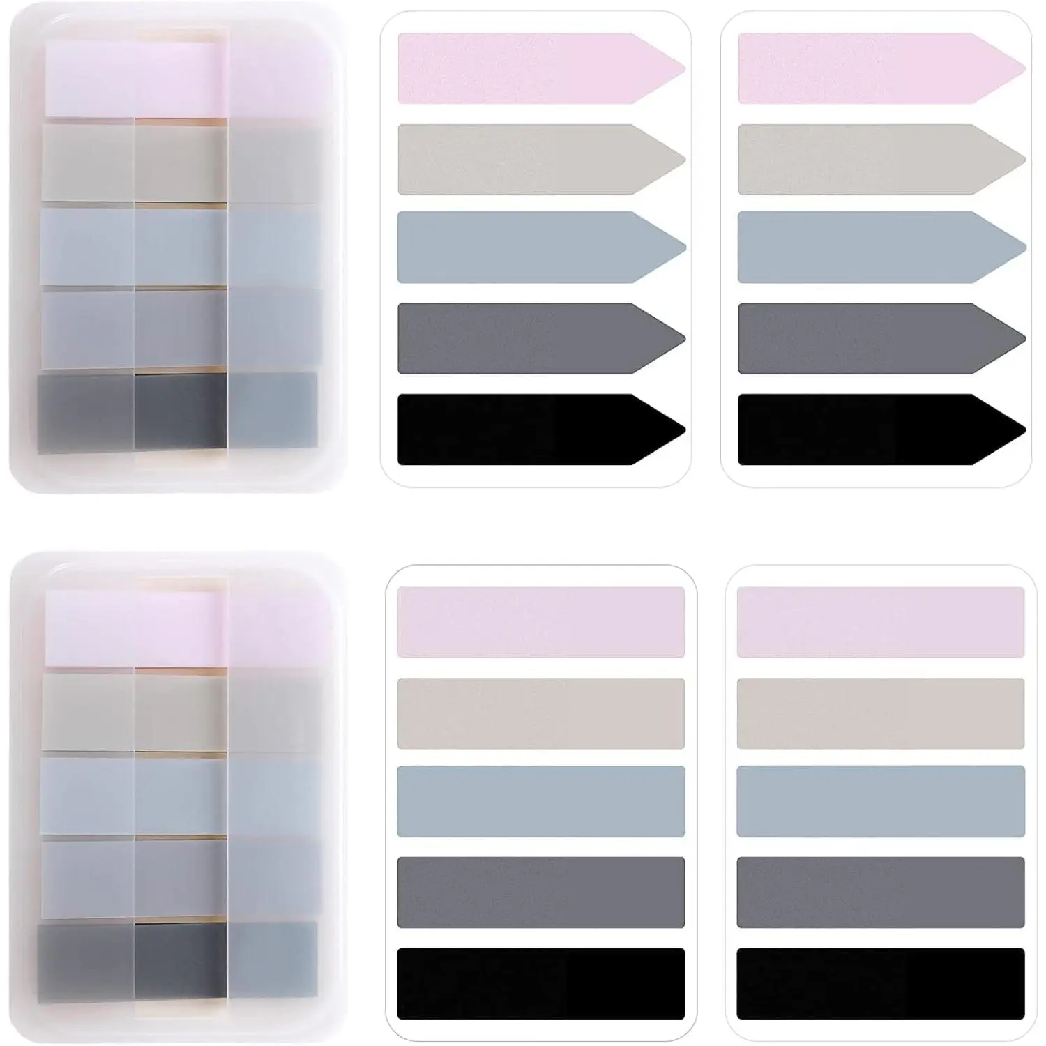 600 count Index Tabs Flags, Pastel Color | Transparent, Sticky, Writable, Easy to Remove, For Annotating Books