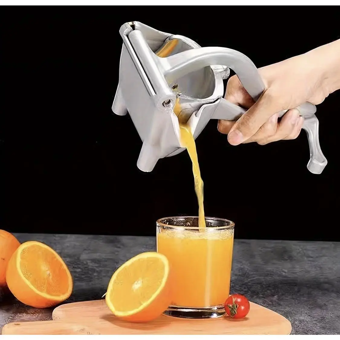 Manual Juicer, Stainless Steel Fruit Juicer, Fruit Vegetable Juicer, Handheld Juice Squeezer, Lemon and Orange Juice Press, Juicer Machine, Juice Extractor Machine, Manual Citrus Juicer, Kitchen Utensils & Gadgets