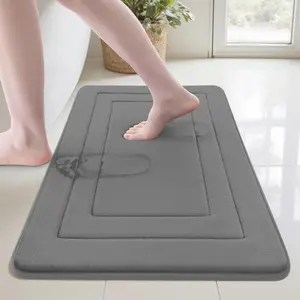 Thick Memory Foam Bath Mat, Soft Bathroom Mat and Drying Doormat, Kitchen Rug, Bath Rugs For Bathroom, Soft Absorbent Non-Slip Waterproof Long-Strip Pad, Comfortable Standing Mat, Bathroom Accessory, Bathroom Floor Mat, Non Slip Mats