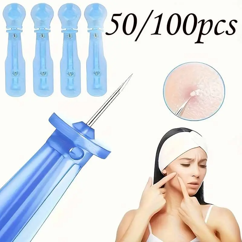 50/100pcs Acne Needles, Disposable Blackhead Remover, Pore Cleansing Kit, Travel-Friendly, Easy-To-Use Acne Extraction Tools, Facial Care Tools, Beauty Tools