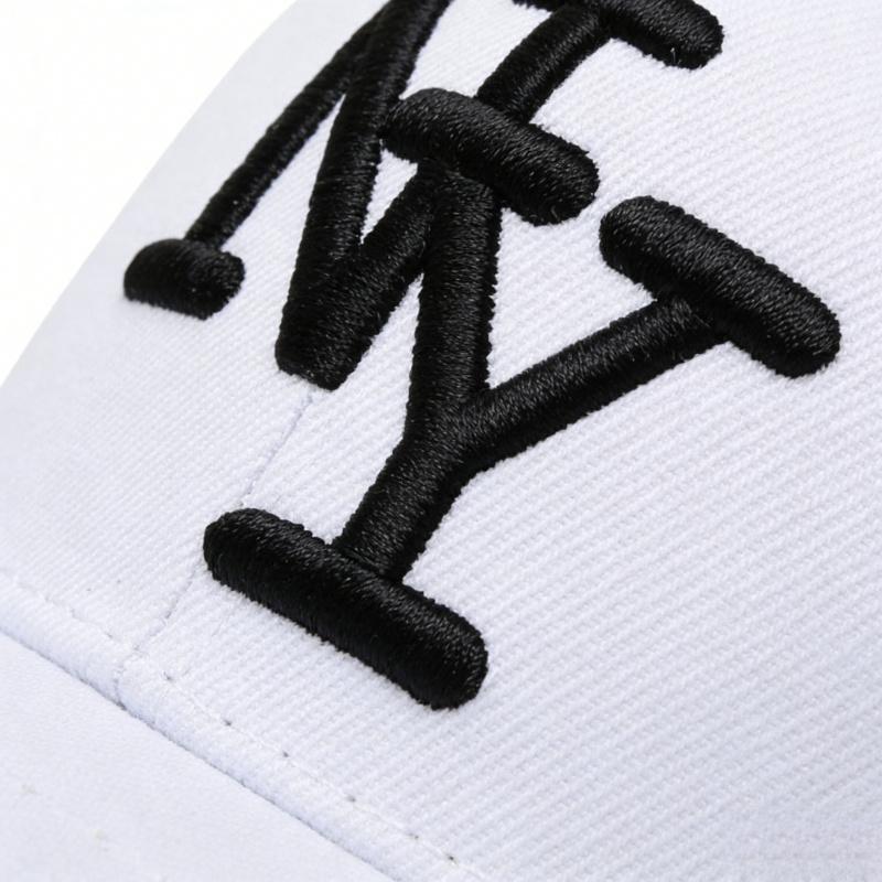 Flat-brim baseball cap with 3D NY embroidery, fully enclosed flat-brim cap, unisex, suitable for street dance, large head circumference hat