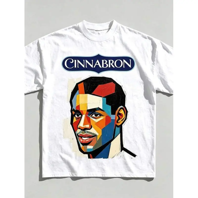 Cinnabron Fun Graphic Tee Premium Quality Heavyweight Basketball Shirt Adults Cotton Printed Shirts Street Fashion Shirt Graphic Tees Shirt Graphic