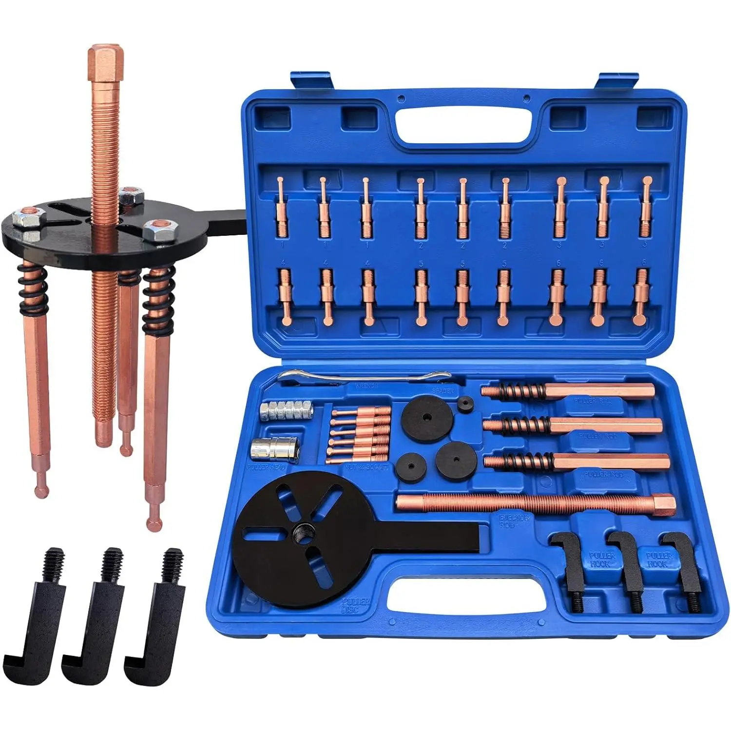 GJANSH 36 in1 Bearing Puller Separator Kit, Inner Bearing Puller Set, Blind Hole Bearing Puller Bearing Removal Tool with Spanner and Socket for Repair Motorbikes Car and Other Machinery.