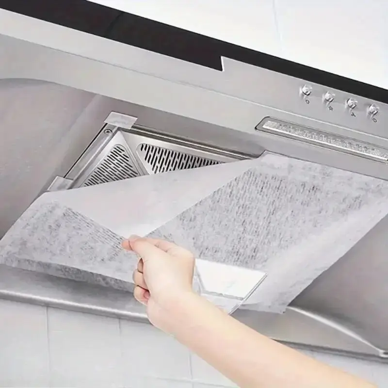Heavy-Duty Range Hood Filters - Oil-Absorbing Mesh Covers for Kitchen Ventilation, Easy Install