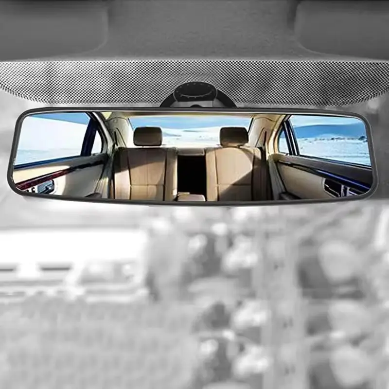 Universal Car Rear View Mirror with Strong Washable Suction Cup, 360° Omni-Directional Rotation Anti Shatter Explosion-Proof Interior Windshield Rear View Mirror for Most Vehicles Automotive Rearview Mirrors Car Accessories
