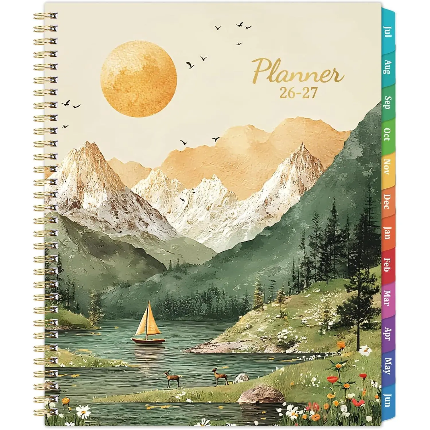 Academic Planner 2026-2027 Weekly and Monthly, 8.5''x11'' | July 2026 - June 2027, Weekly Monthly Planners, Printed Tabs, Inner Pocket, Planner for Study, Work, Life
