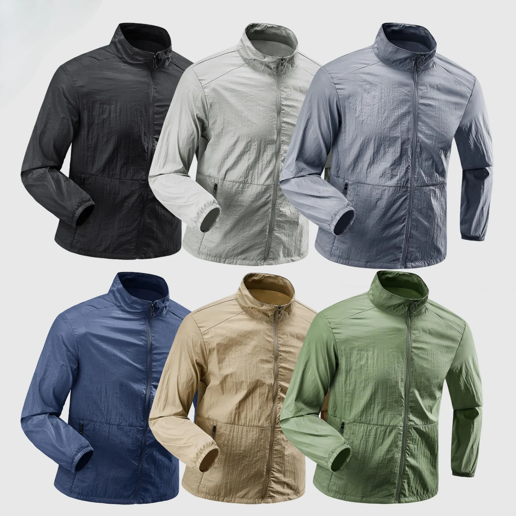 Men's Casual Lightweight Jacket, Plain Long Sleeve Streetwear Coat for Spring and Summer Outdoor Wear, Machine Washable, Coats, Street Fashion Outerwear, Casual Outdoor Jacket, Men's Lightweight Jackets