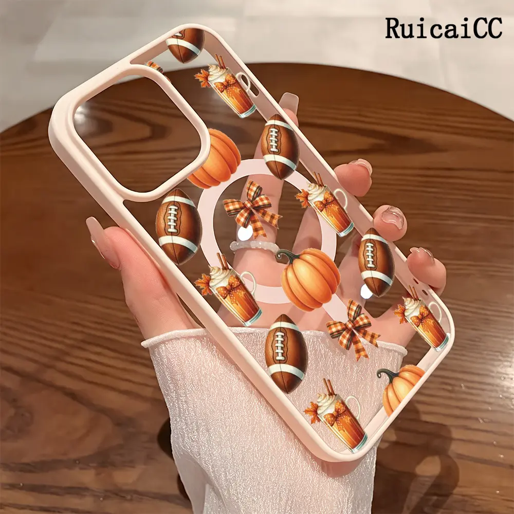 Premium Magnetic Phone Cases for iPhone11/12/13/14/15/16//17/Air/promax/Plus Coquette Fall Football Bow y2k cased MagSafe Ready, Anti-Fall, Springtok and Ultra-Thin Design | Perfect for Everyday Use Protector Screen Protector Aesthetic Cover