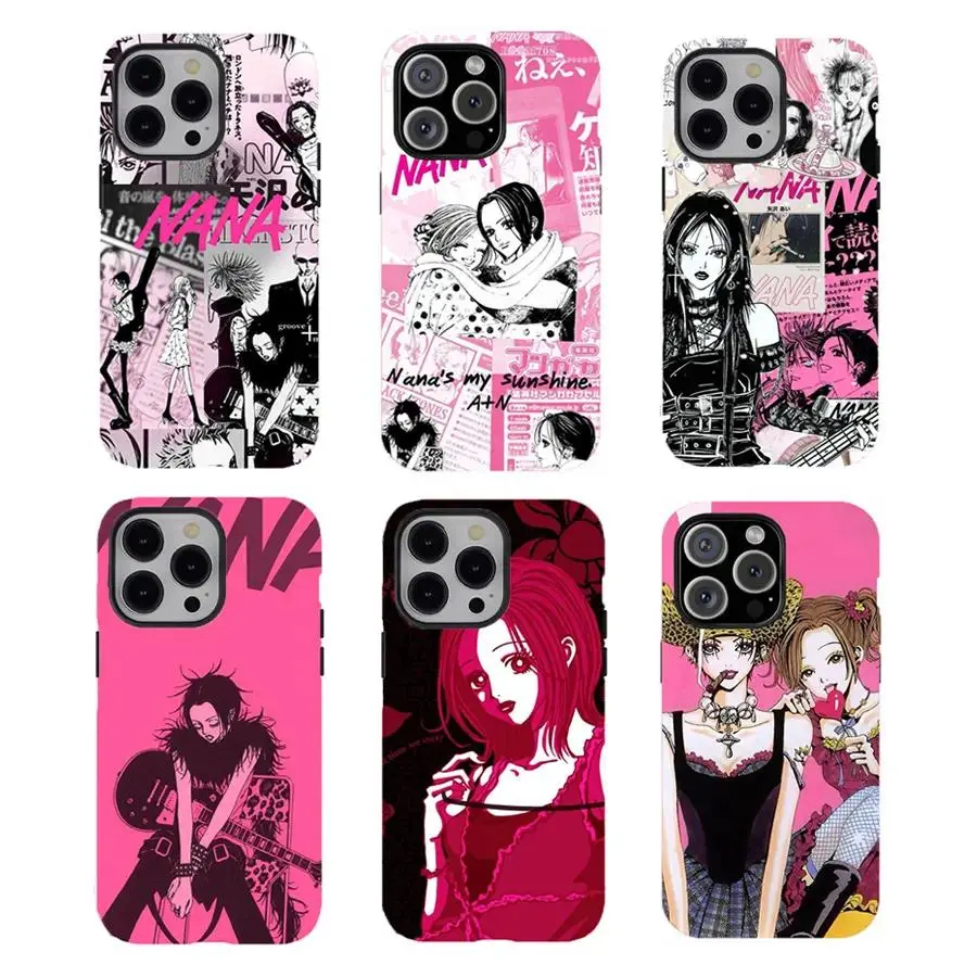 Y-Cool girl NANA Phone Case,nana × hachi Phone Case,Suitable for iPhone 17-11 Pro Max/Plus and  Samsung Galaxy S23-25