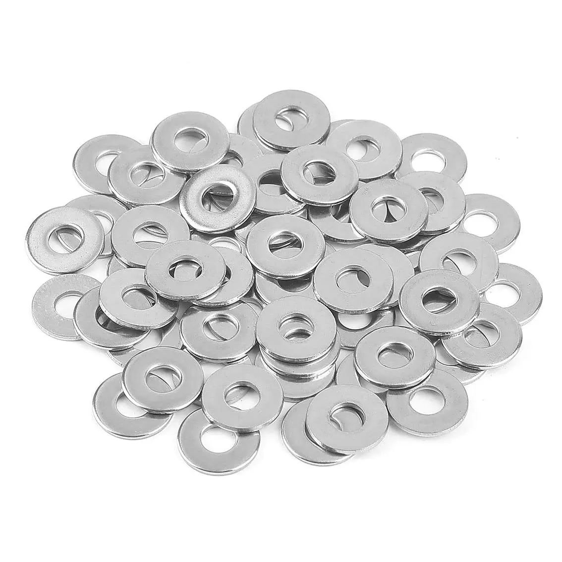 1/4" Stainless Flat Washer, 5/8" Outside Diameter, 18-8(304) Stainless Steel Washers Flat (100 Pack)