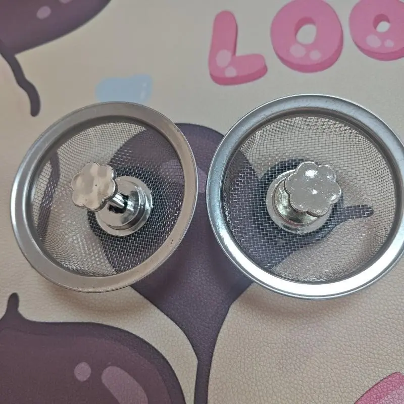 2pcs Non-Clogging Mesh Stainless Steel Kitchen Sink Strainer Drain Protector - for Bathroom, Washroom & Vanity, Drain Cover, Bathroom Accessory