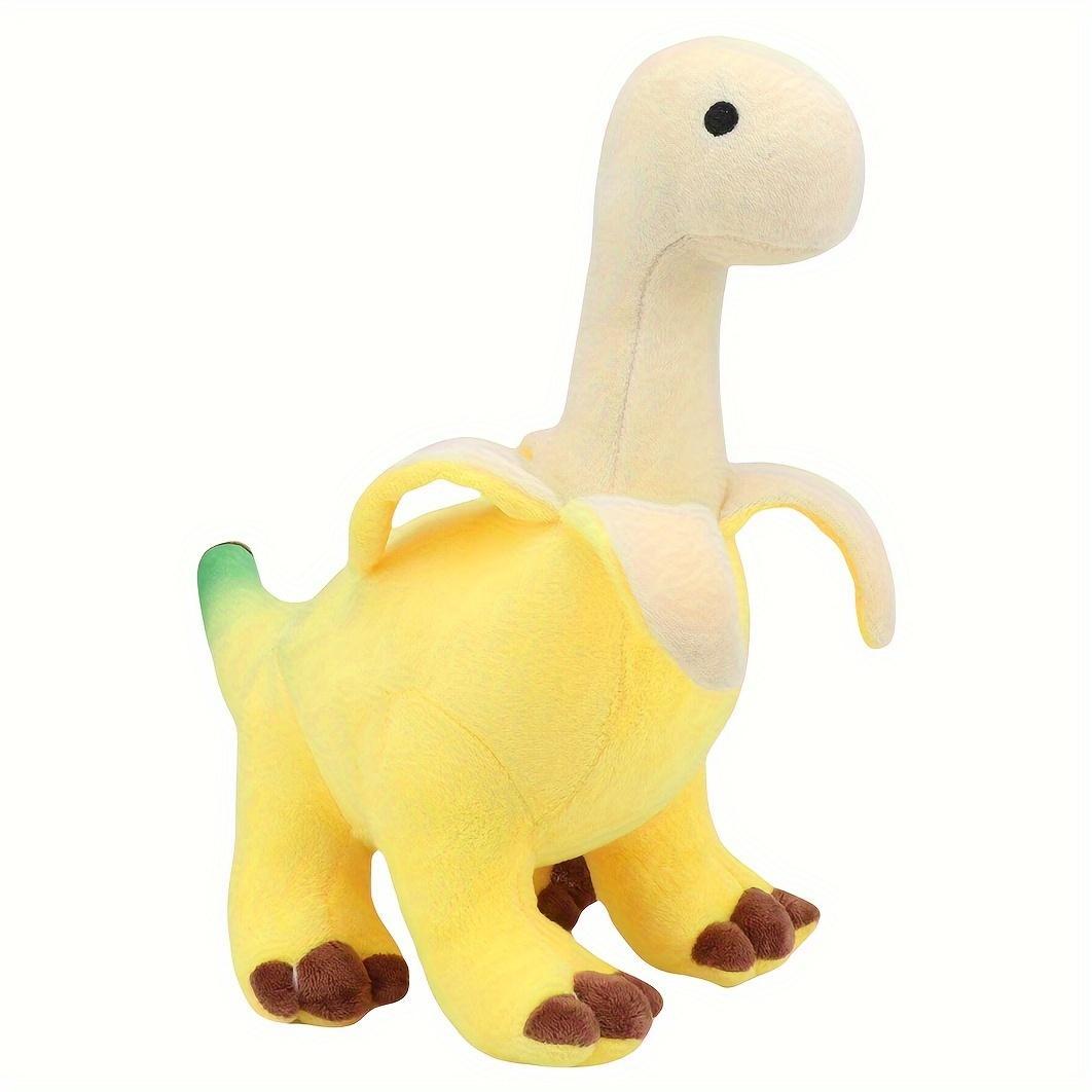 Cute Banana Brontosaurus Design Plush Toy, Soft Stuffed Animal Plushie, Cartoon Banana Soft Dragon Doll, Home Decoration Gift