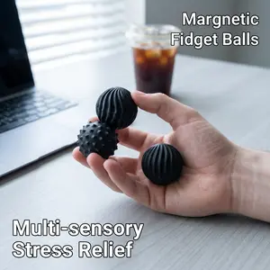 Silicone Sensory Magnetic Balls Stress Relief Toy, Educational Elastic Sensory Magnetic Balls for Holiday Gifts