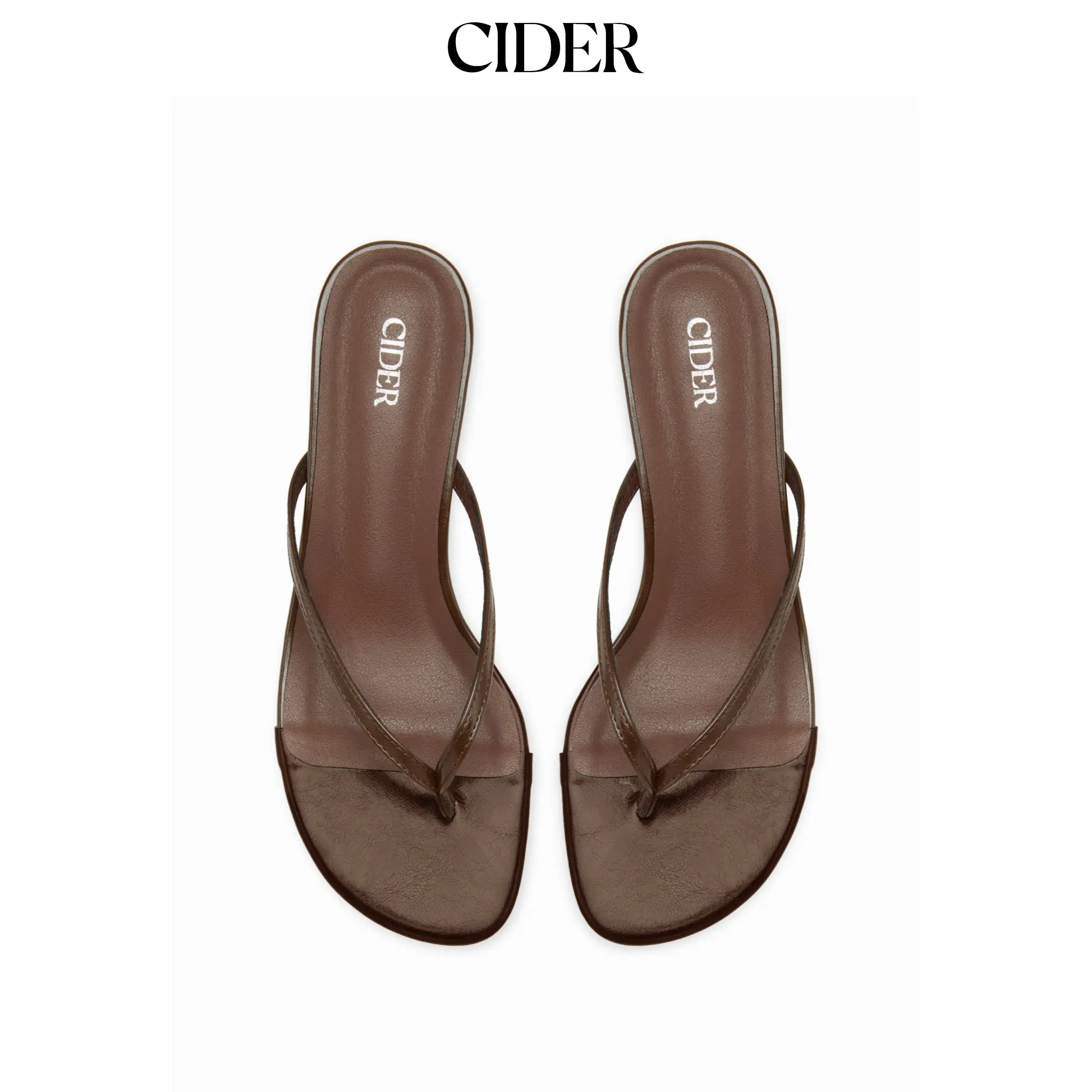 Cider FLIP-FLOP KITTEN HEEL SANDALS SohoChic