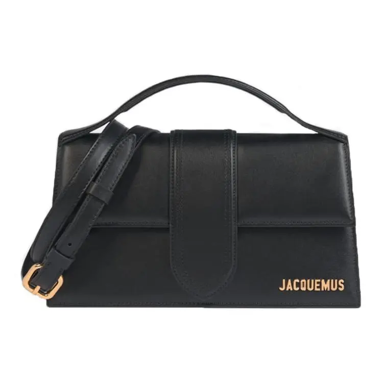 Jacquemus Leather Baguette Bag for Women – Minimalist, Versatile, Black