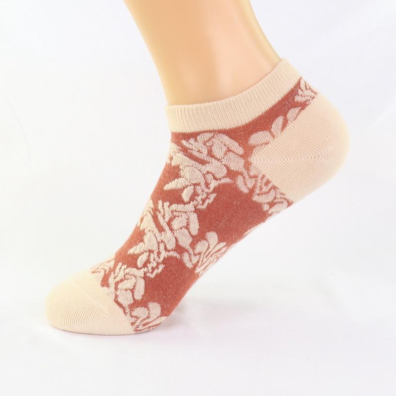 Spring and Autumn Women's Thin Cotton Low-Cut Vintage Socks, Korean Style Summer Breathable Short Socks, Low-Cut Socks