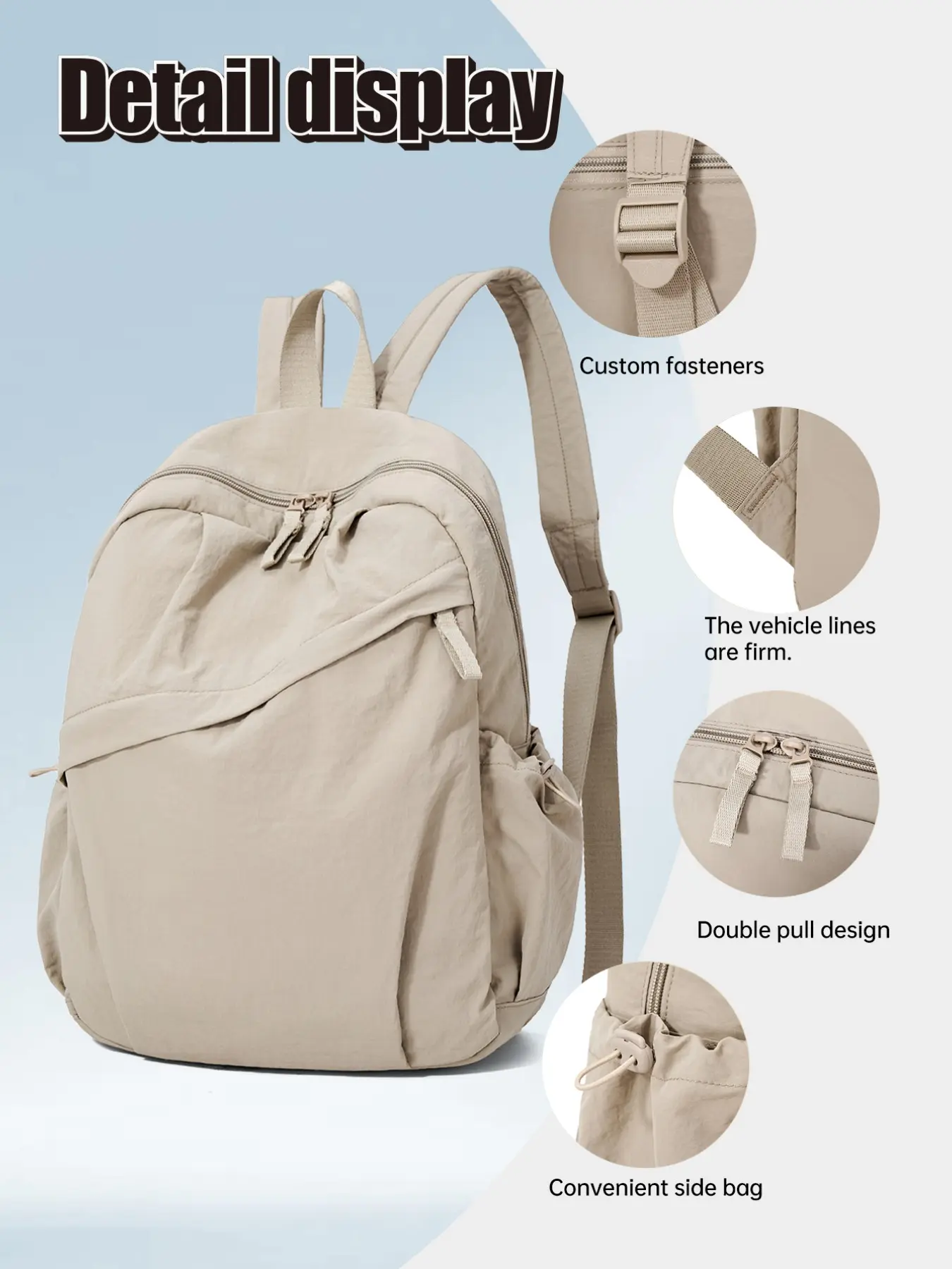 Easy Peasy Daily Backpack, Unisex Casual Backpack for College Students, Commute & Outdoor Activities, Classic Style