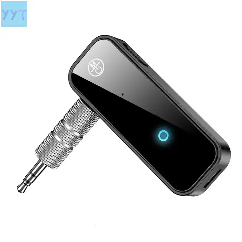 YYT1 C28 Model 2-in-1 Wireless Bluetooth 5.0 Receiver Transmitter, 3.5mm Jack Audio Adapter, Bluetooth Car Adapter with Hands-Free Functionality