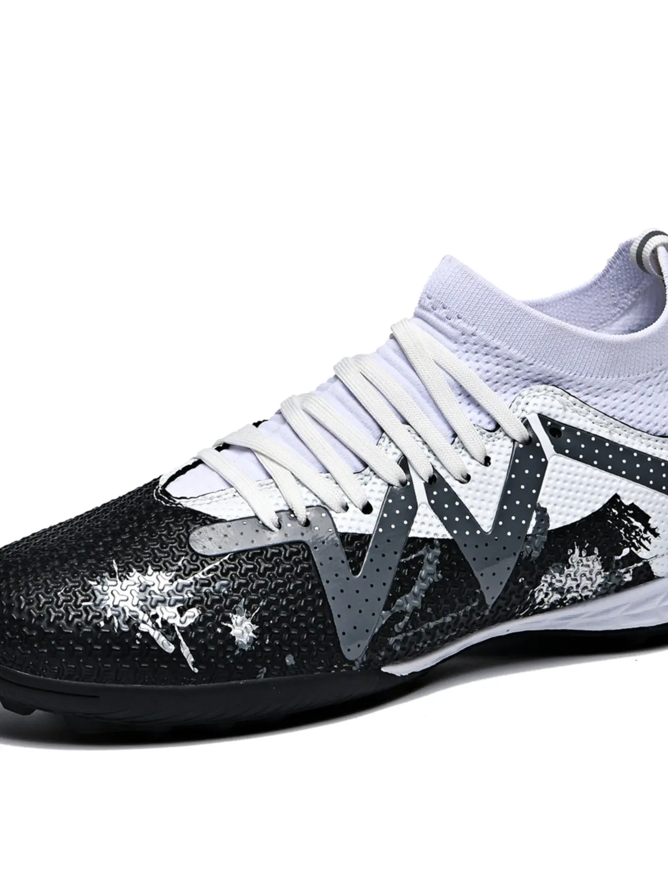 Men's Sporty Football Shoes, TF Studs, Outdoor, Durable, Anti-Slip, Superior Grip, Ankle Protection, Rubber Sole, All Seasons, Multiple Colors, Soccer Boots