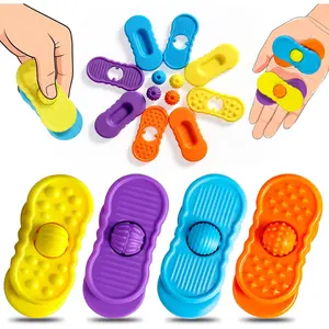 Sensory Slider Fidget Stones Rolling Beads, 8 pcs 4 Pairs Silent Textured Toys for Adults Kids, Mix and Match, Calming Anxiety Relief ADHD Autism, Ideal for Office Classroom Prizesfidget toys