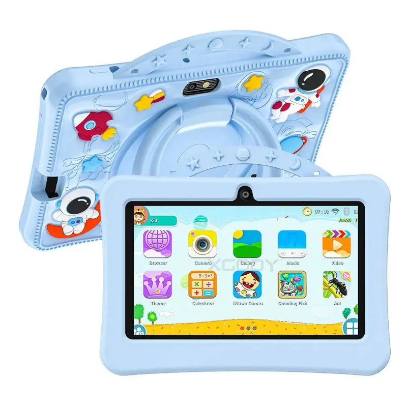 Astronaut Kids Tablet PC 7 Inch Android Os Dual Camera Quad Core Processor 1+16GB Storage WiFi Bluetooth-compatible Shockproof Case Learning Entertainment