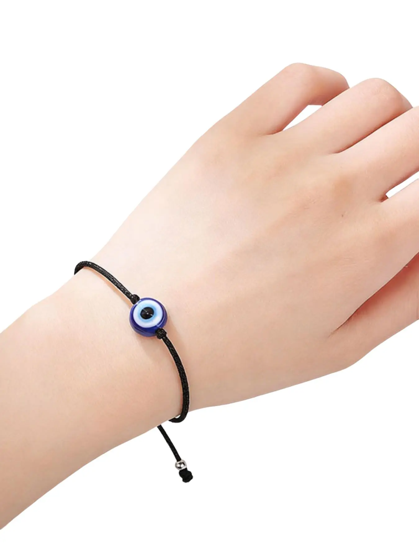 Blue Eyes Handmade Braided Bracelet, Adjustable Size, Simple Protective Jewelry, Daily Wear, 6/12/24 Pieces Set, Fashion Accessory