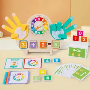 Clock, Arithmetic Two-In-One Toy, Kidsren's Math Clock Time Cognition Teaching Aids, Kidsren's Time Management and Basic Math Synchronization Training Educational Toys, Kindergarten, Elementary School Clock Arithmetic