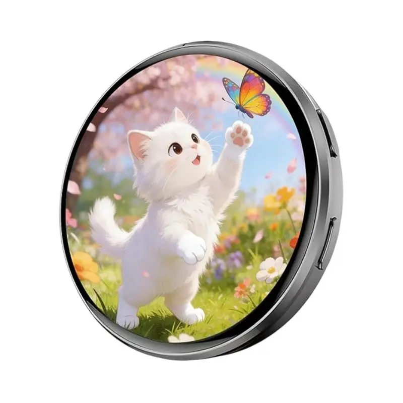Touchscreen Anime Badge, Smart Dynamic Subtitle Display, Interactive Electronic Emblem, Perfect Gift for Anime Fans, Unique Digital Accessory