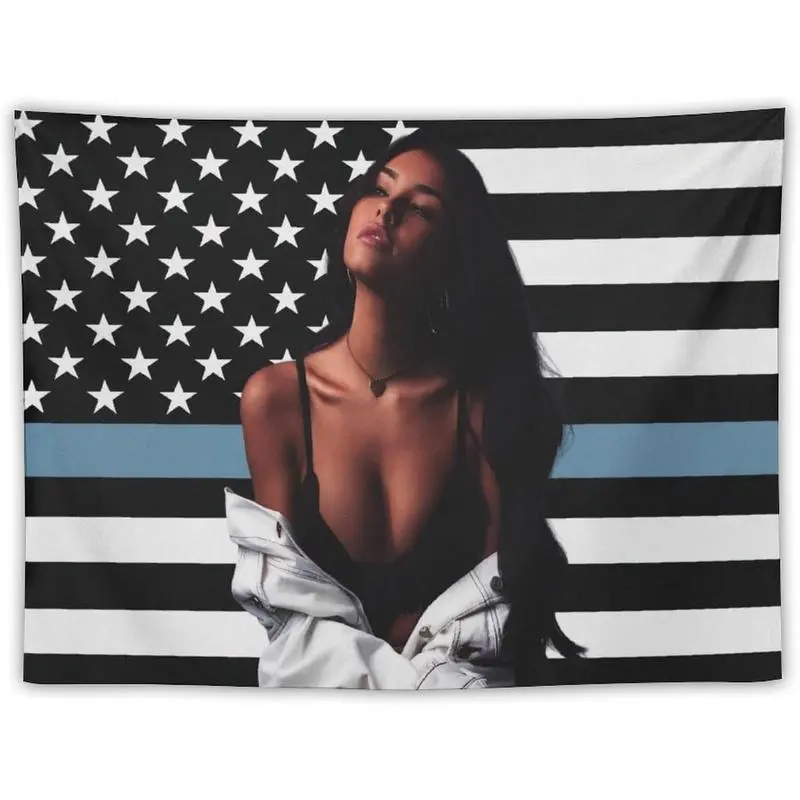 Madison Music Beer Durable Decorative Tapestry - Soft Flannelette Home Textile, Smooth Lightweight Print, Modern Stripe & Starry Sky Patterns, Wrinkle-Resistant, Fade-Resistant, Hanging Indoor Room Art for Dorm Decor, Stripe Stars
