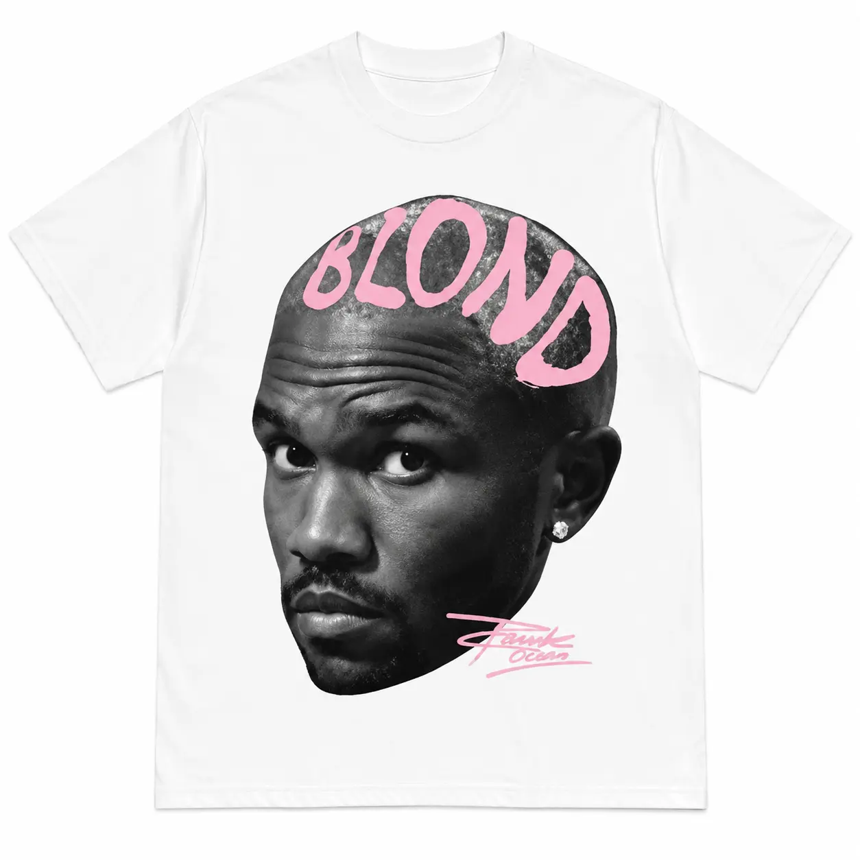 Frank Ocean Blond Vintage  Graphic T-Shirt, Retro Pink Blond Head Signature Hip Hop Tee For Music Fans