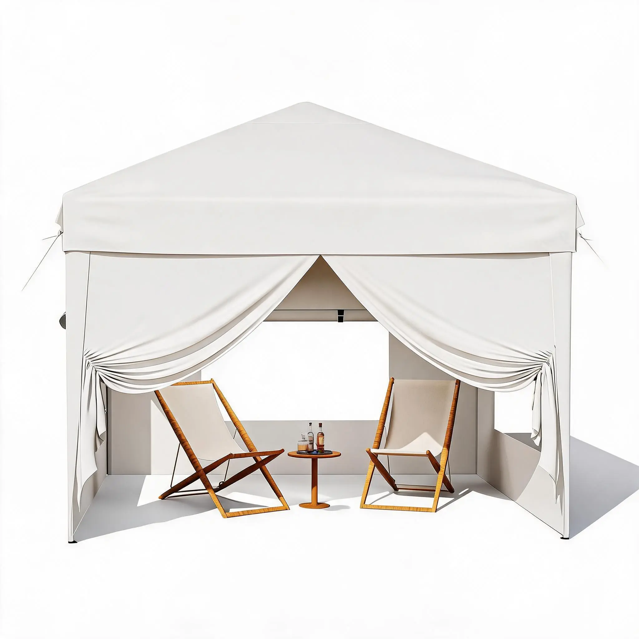 Portable Pop Up Canopy Tent with 4 Removable Sidewalls – 3 Adjustable Heights, Outdoor Gazebo Shade Shelter with Sandbags & Carry Bag, Perfect for Camping, Parties, Backyard, Commercial Events