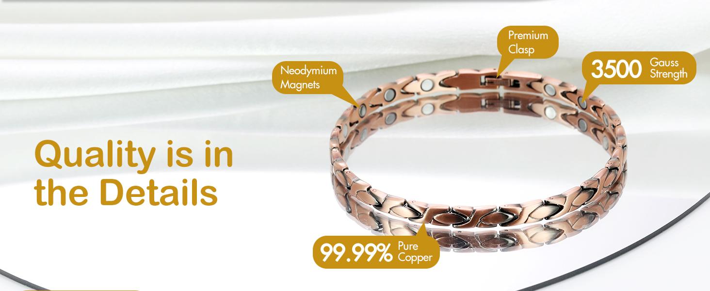 Jecanori Magnetic Copper Anklets for Women Copper Ankle Bracelet for Women 99.99% Pure Copper with Magnets for Feet & Ankles (X Shape) Fashionable Jewelry Trendy Fashionable Accessories SpringStatements