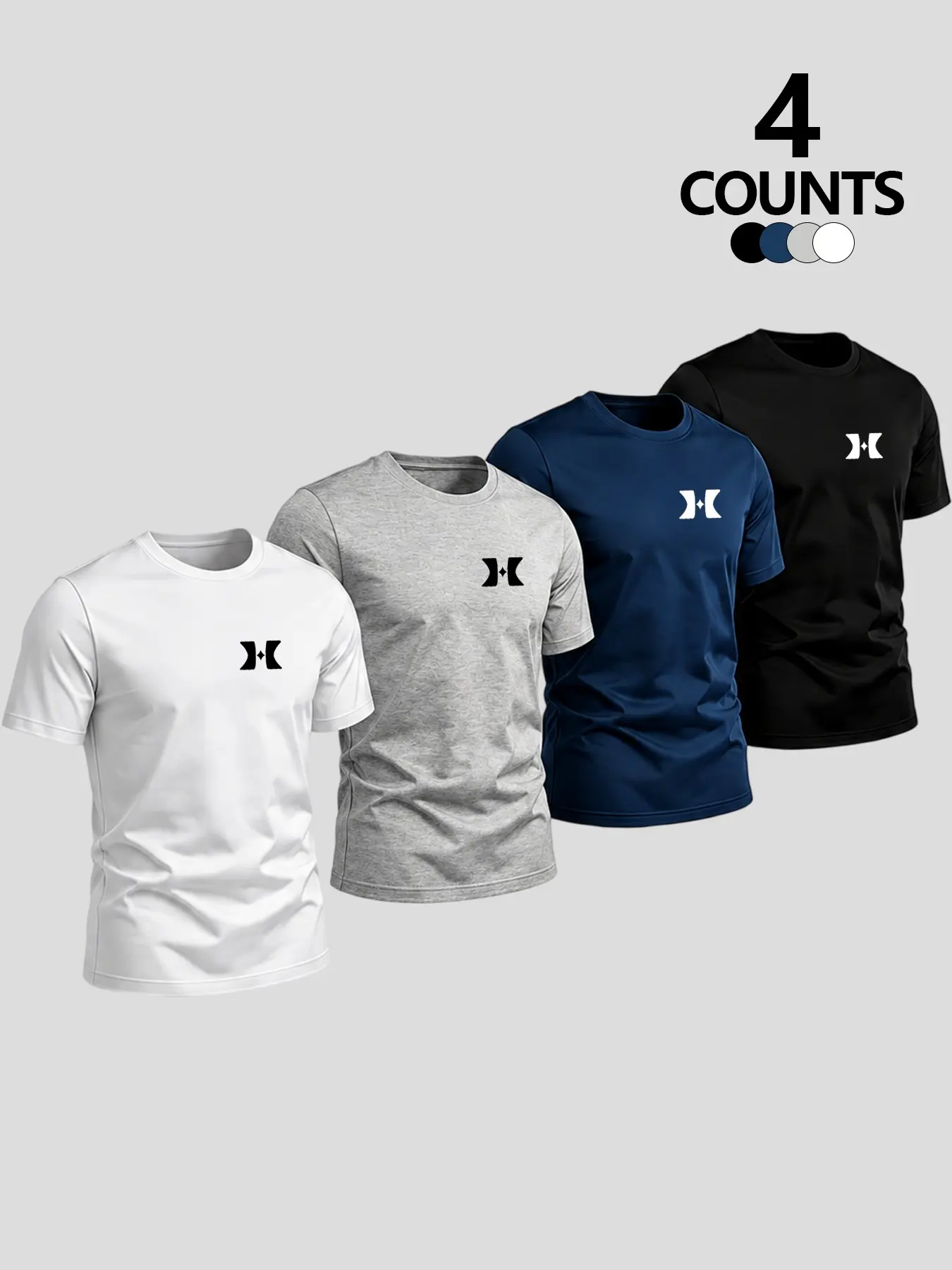 Summer Men's Basic Sporty Short Sleeve T-Shirt, Breathable Quick-Dry, Casual Loose-Fit, Gym Training, Multi-Color, Graphic Pattern, Dry Fit Tees